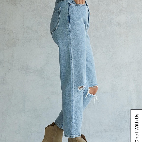 PACSUN HIGH WAISTED STRAIGHT LEG JEANS - Picture 3 of 5